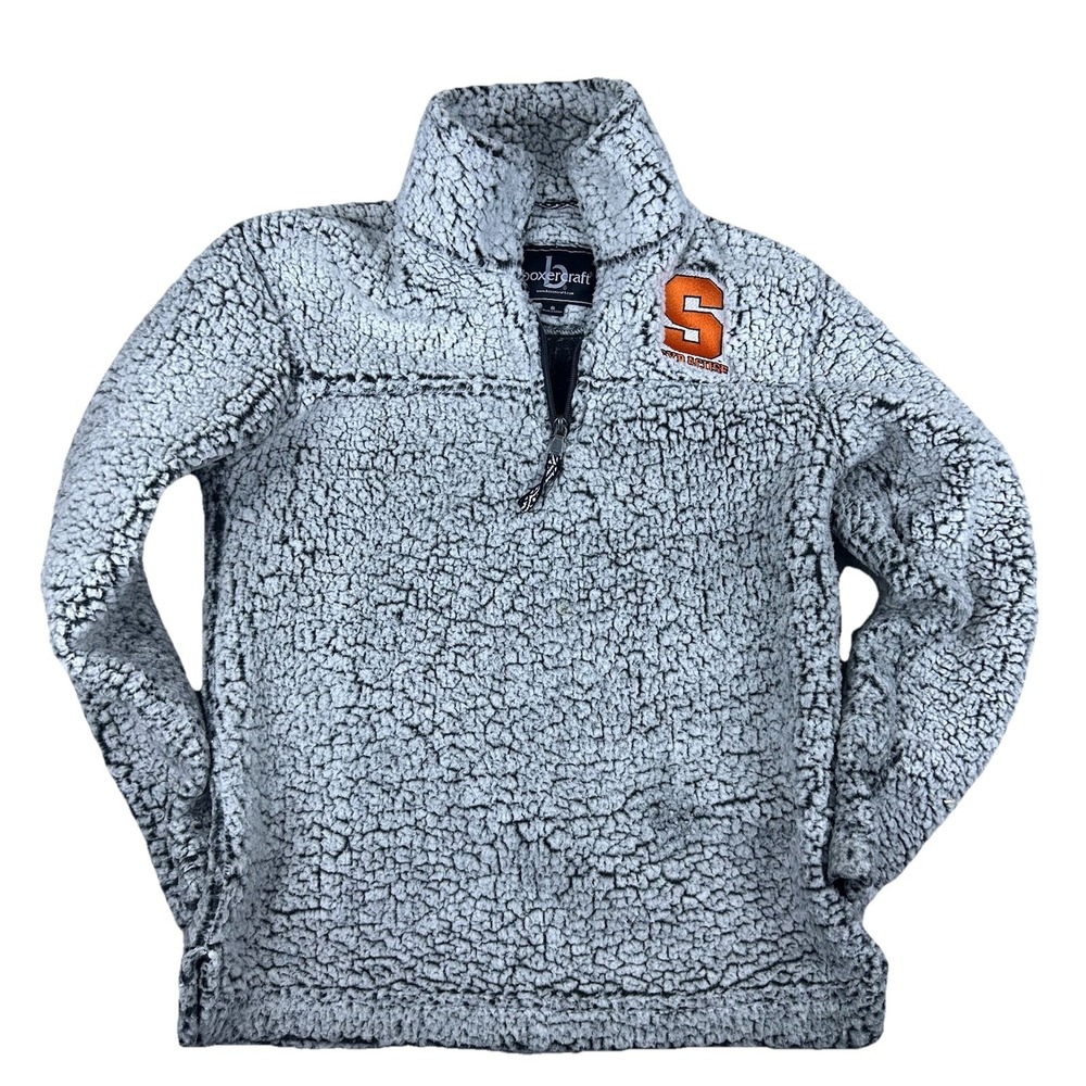 Boxercraft Womens Sherpa Pullover Quarter‎ Zip Collegiate Syracuse Size Small